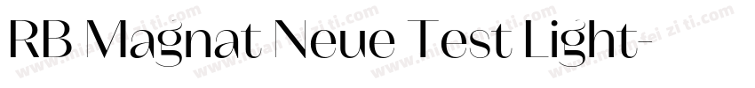 RB Magnat Neue Test Light字体转换